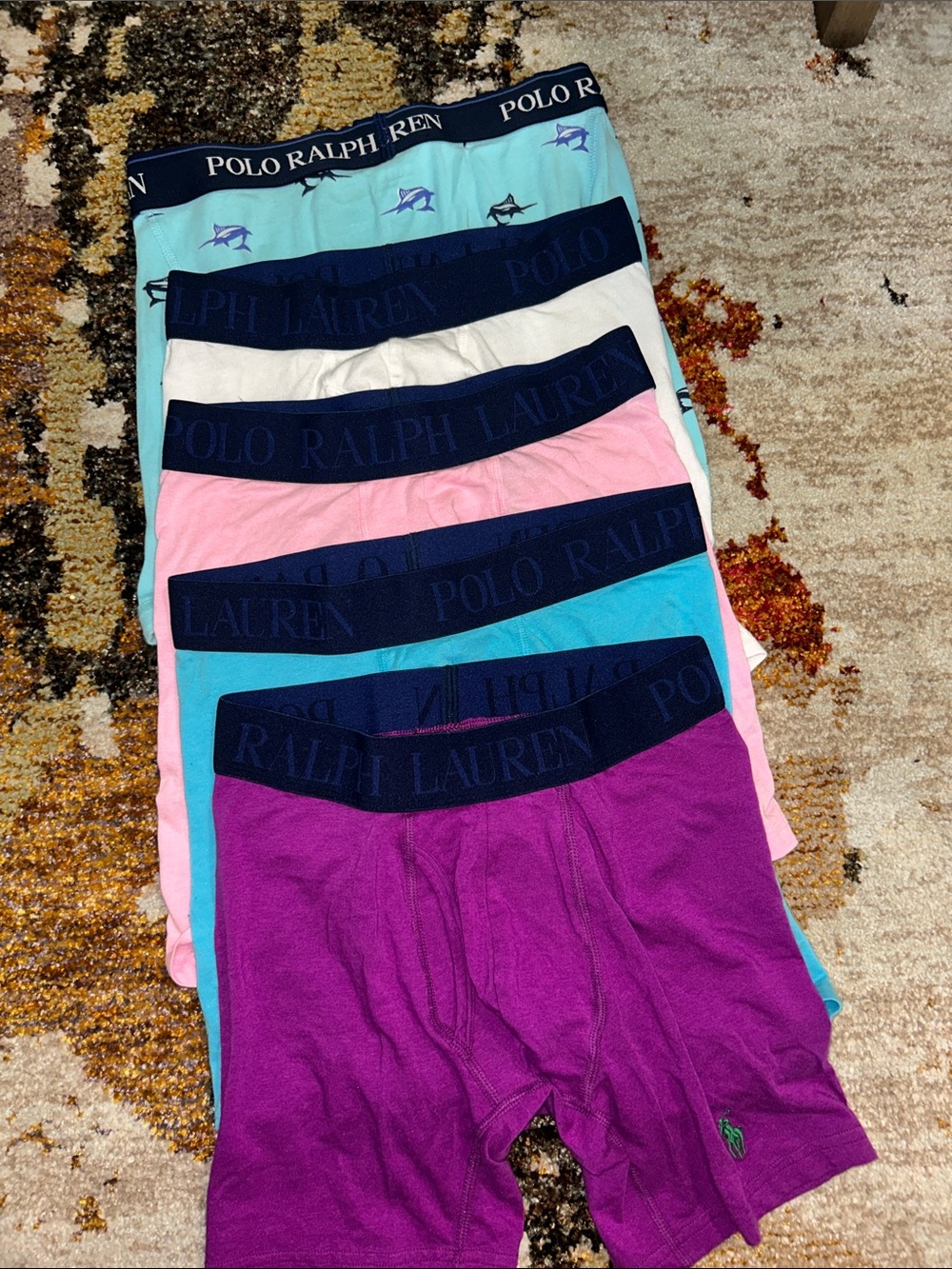 Ralph Lauren Men’s Boxer Briefs - Purple, Turquoise, Pink, White, Mint